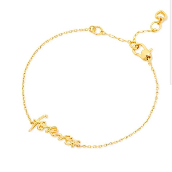 KATE SPADE NEW YORK Say Yes Gold-Tone Forever Chain Bracelet - Picture 2 of 8